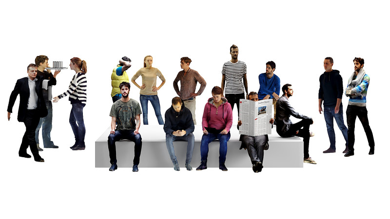 A crowd of people Modèle 3D .c4d .max .obj .3ds .fbx .stl .blend