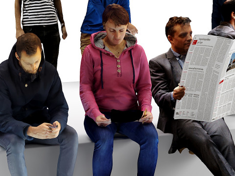 A crowd of people Modèle 3D