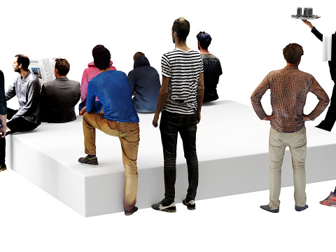 A crowd of people Modèle 3D
