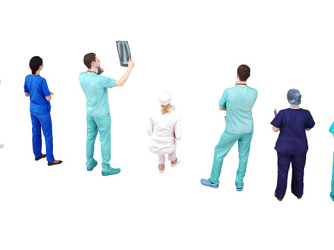 Medical staff set x7 3D 模型