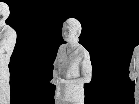 Medical staff set x7 3D 模型