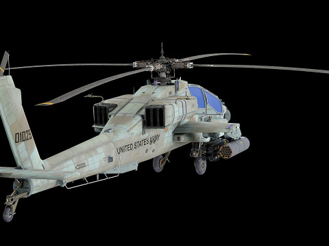 AH64A helicopter Modelo 3D
