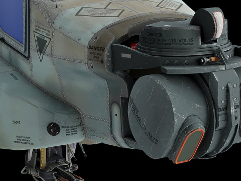 AH64A helicopter Modelo 3D