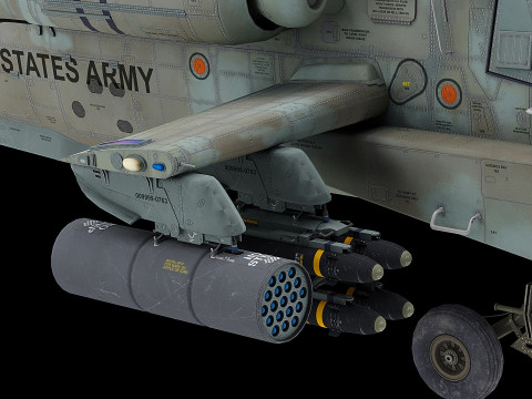 AH64A helicopter Modelo 3D