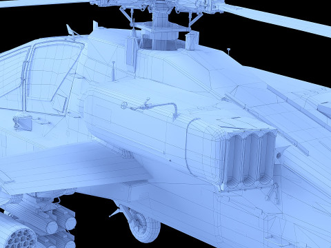 AH64A helicopter Modelo 3D