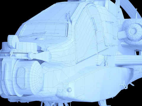AH64A helicopter Modelo 3D