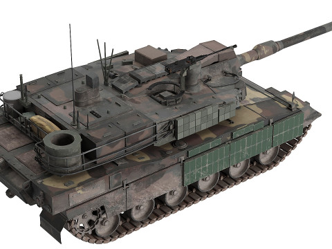 K2 Black Panther Korea tank Model 3D