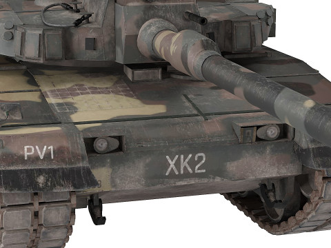 K2 Black Panther Korea tank Model 3D