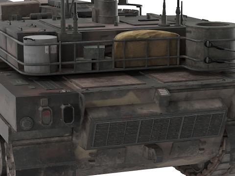 K2 Black Panther Korea tank Model 3D