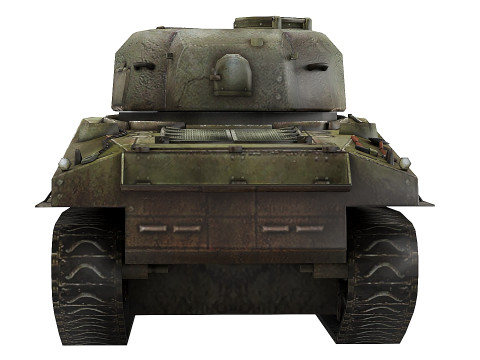 M4 Sherman Low-poly 3D 모델