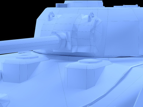 M4 Sherman Low-poly 3D 모델