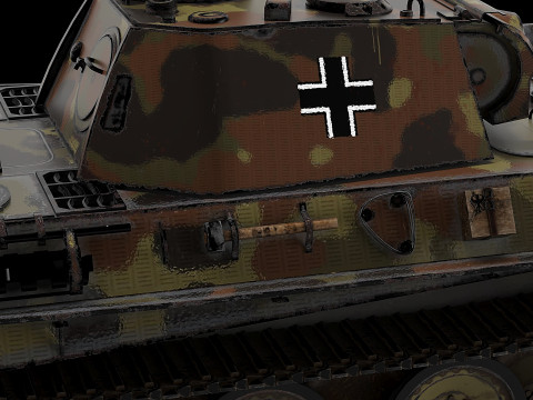PZV Panther Tank low-poly 3D 모델