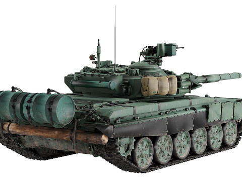 T-90A low-poly model Modèle 3D