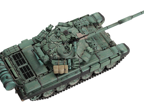 T-90A low-poly model Modèle 3D