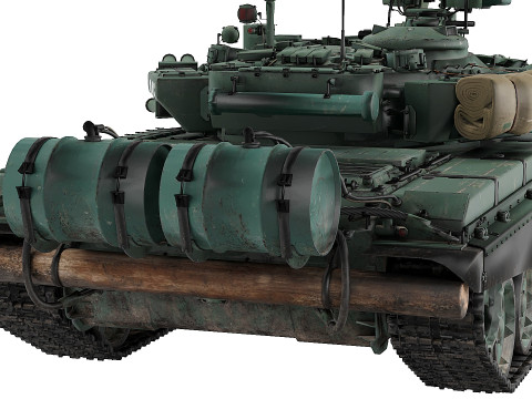T-90A low-poly model Modèle 3D