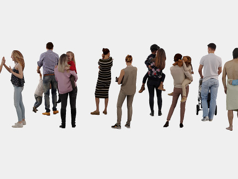 People in pairs 3D Model