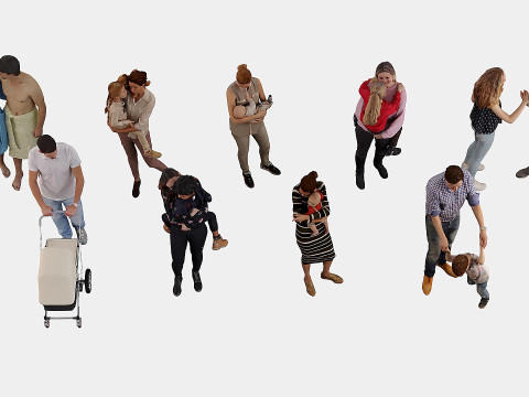 People in pairs 3D-Modell
