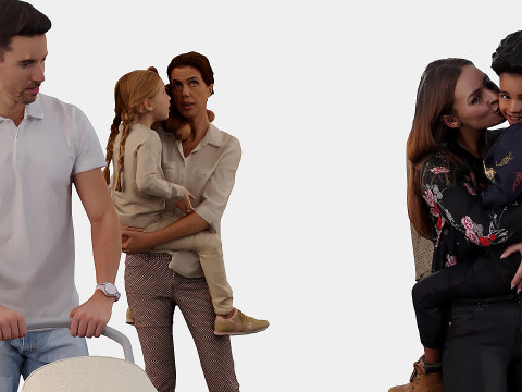 People in pairs 3D-Modell