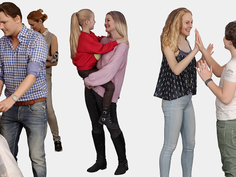 People in pairs 3D-Modell