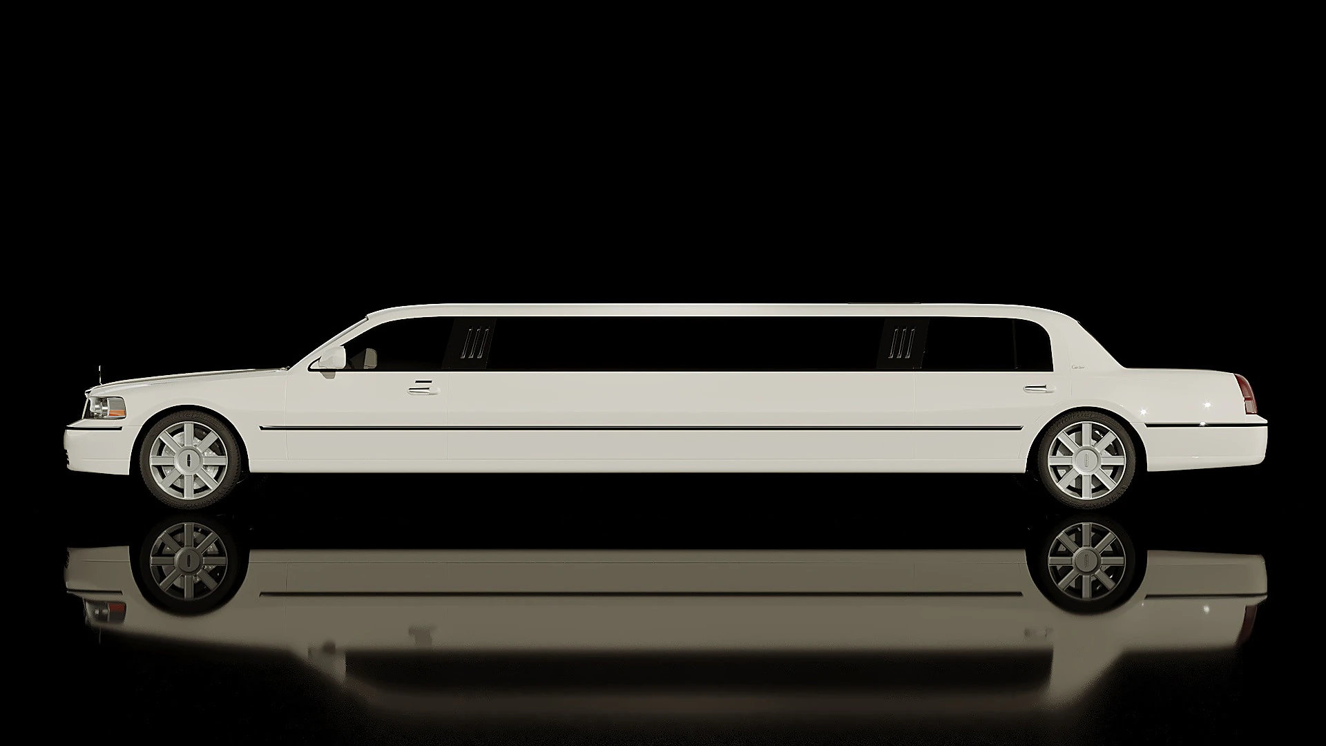 Lincoln Limousine 1999 3D Model .c4d .max .obj .3ds .fbx .stl .blend