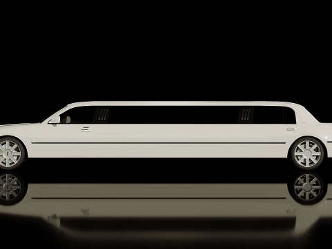 Lincoln Limousine 1999 3D Model