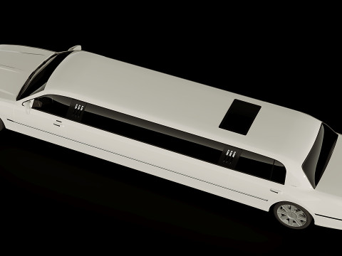 Lincoln Limousine 1999 3D Model