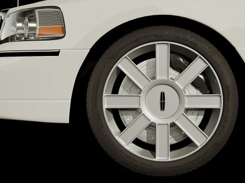 Lincoln Limousine 1999 3D Model