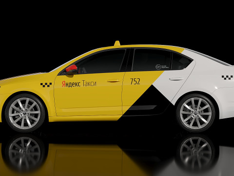 Taxi Skoda Octavia 2017 3D Model