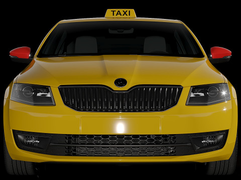 Taxi Skoda Octavia 2017 3D Model