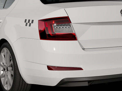 Taxi Skoda Octavia 2017 3D Model