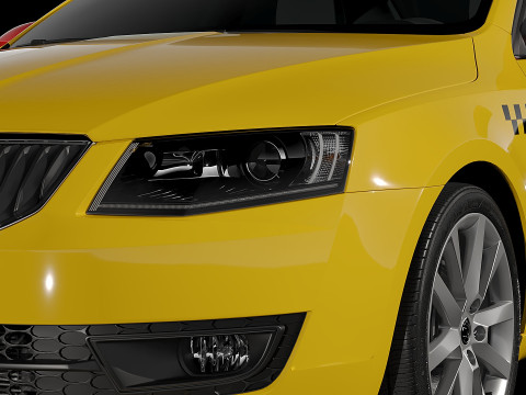 Taxi Skoda Octavia 2017 3D Model