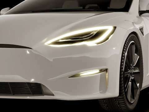 Tesla Model S Plaid 2021 3D Model