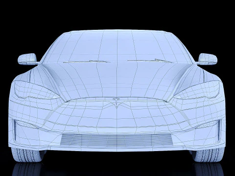 Tesla Model S Plaid 2021 3D Model