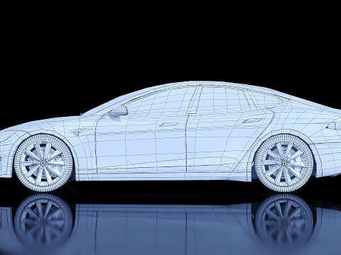 Tesla Model S Plaid 2021 3D Model
