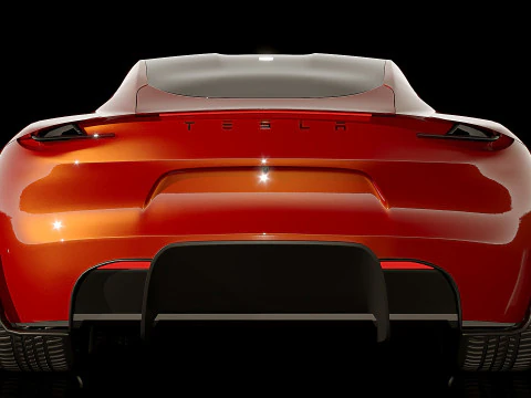 Tesla Roadster 2018 3D Model