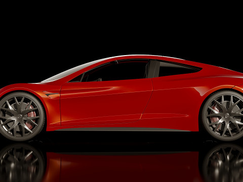 Tesla Roadster 2018 3D Model