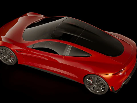 Tesla Roadster 2018 3D Model