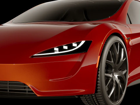 Tesla Roadster 2018 3D Model