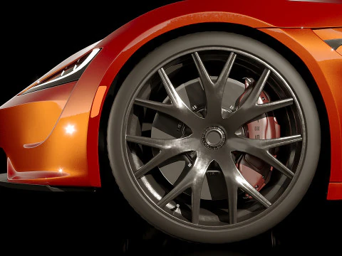 Tesla Roadster 2018 3D Model