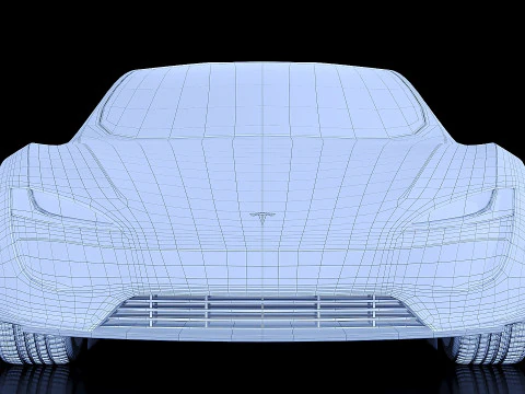 Tesla Roadster 2018 3D Model