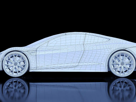 Tesla Roadster 2018 3D Model