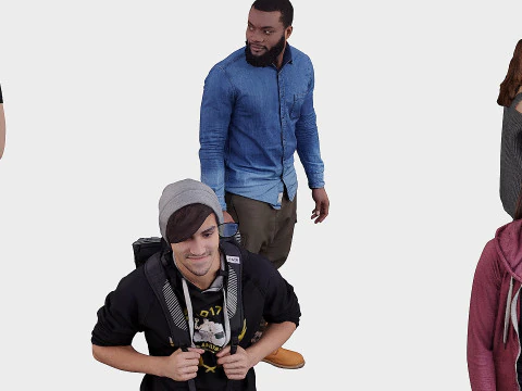 A collection of random people in different poses 02 3D Model