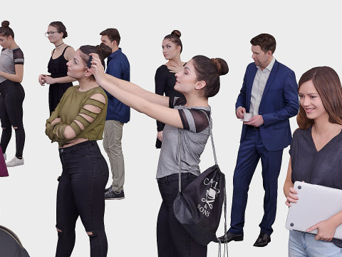 A collection of random people in different poses 3D 모델