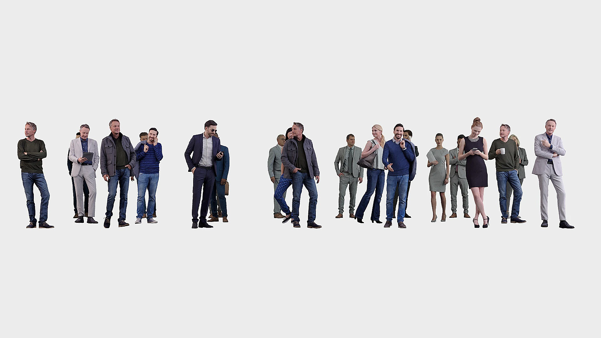 Assembling office workers 3D Model .c4d .max .obj .3ds .fbx .stl .blend 