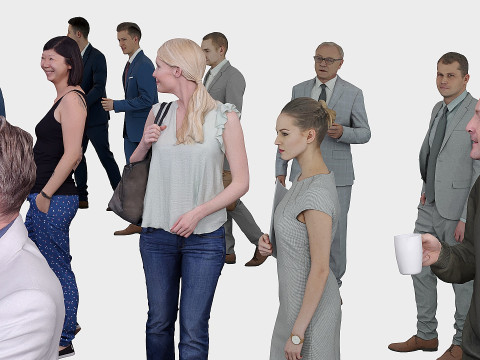 Assembling office workers Modèle 3D