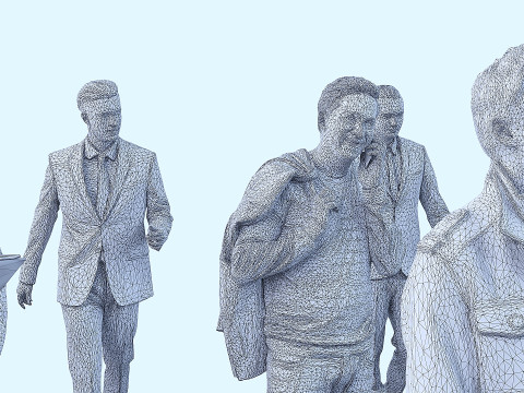 Assembling office workers Modèle 3D
