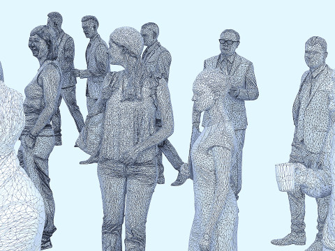 Assembling office workers Modèle 3D