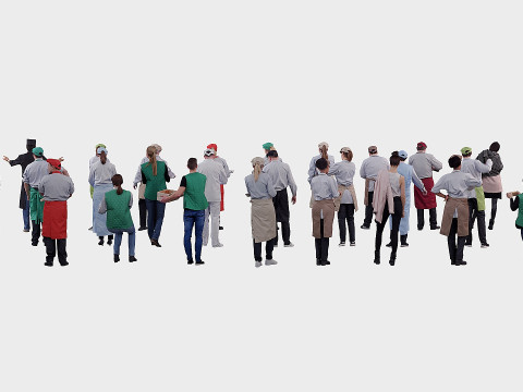 Men in Uniform x26 3D Model