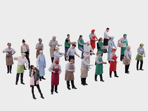 Men in Uniform x26 3D Model