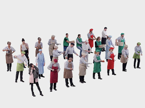 Men in Uniform x26 3D Model